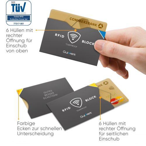 RFID Blocker Schutz vor Betrug Kreditkarte Bankkarte